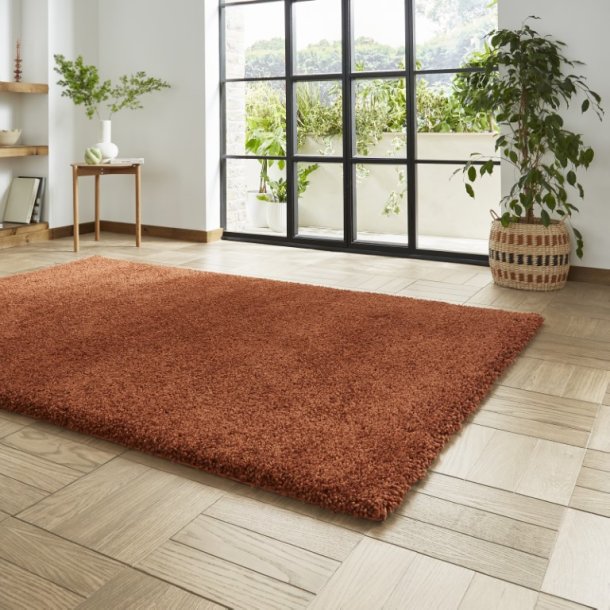 Sierra 9000 Terracotta Shaggy Rug - Image 2