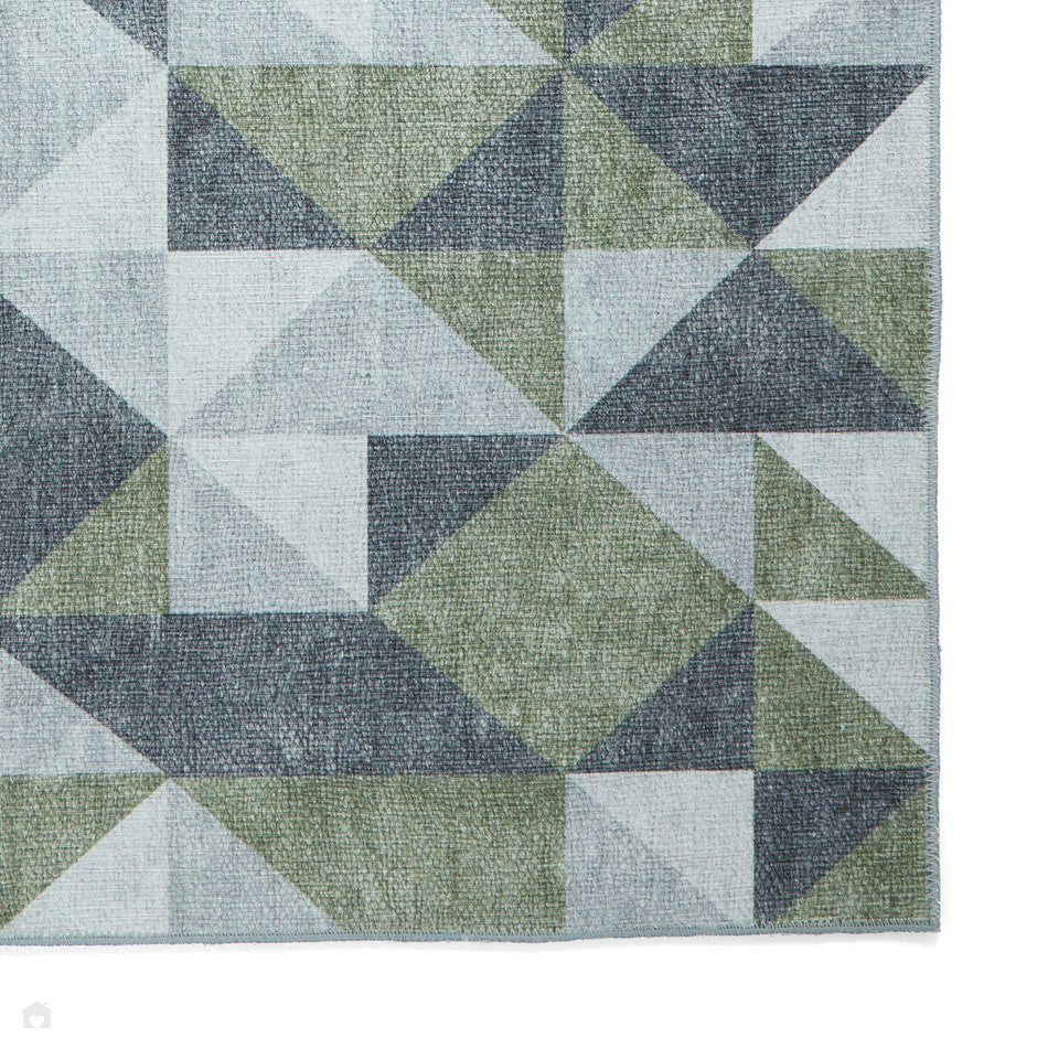 Washable Coral H1057 Green/Grey Rug - Image 3