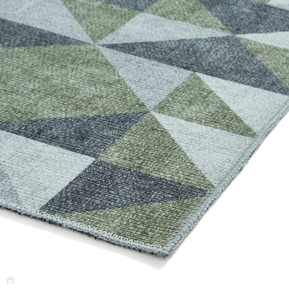 Washable Coral H1057 Green/Grey Rug - Image 5