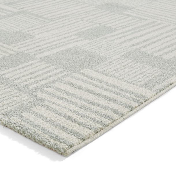 Green Blocks Modern Abstract Rug by Catherine Lansfield - Image 7