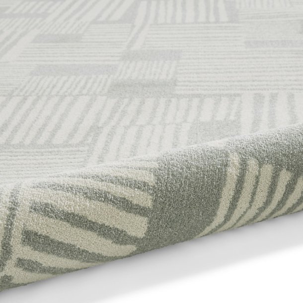 Green Blocks Modern Abstract Rug by Catherine Lansfield - Image 9