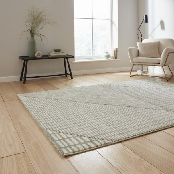Green Larsson Geo Rug by Catherine Lansfield - Image 3