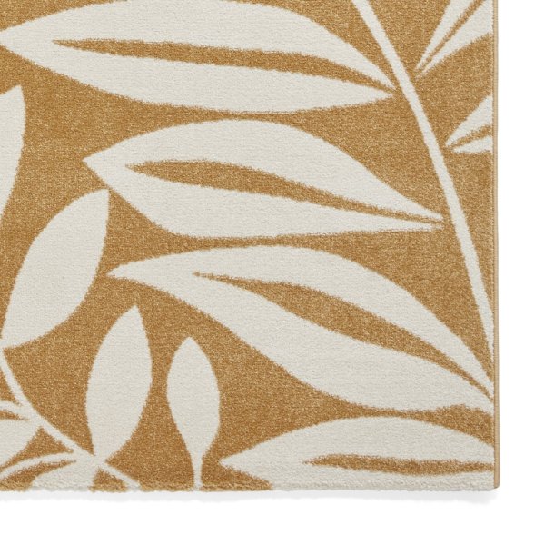 Ochre Sorrel Leaf Rug by Catherine Lansfield - Image 5