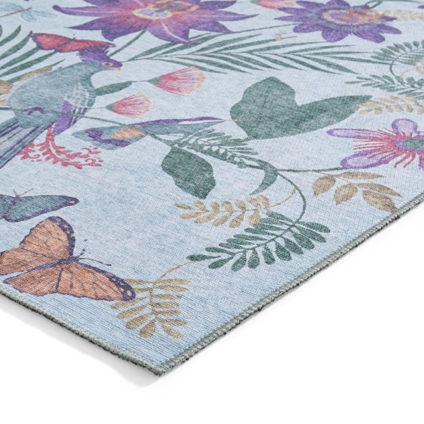 Purple Amaya Tropical Birds Botanical Rug by Catherine Lansfield - Image 7