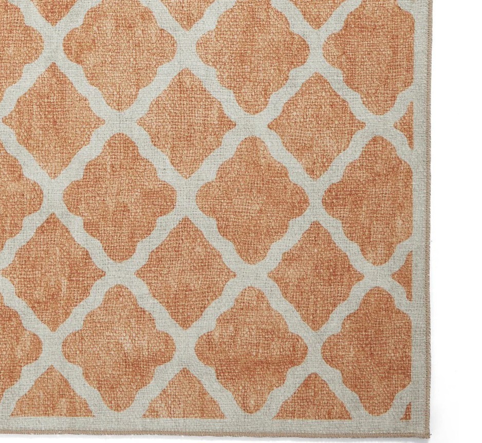 Washable Coral H1063 Yellow Rug - Image 7