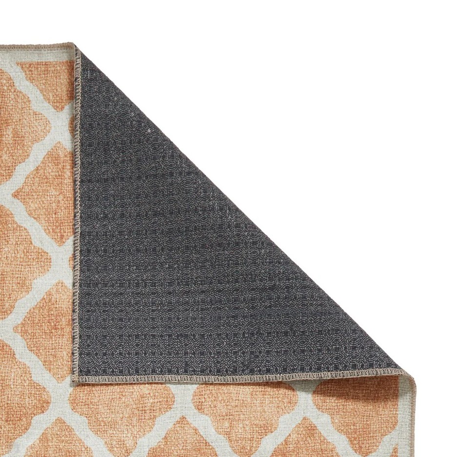 Washable Coral H1063 Yellow Rug - Image 4