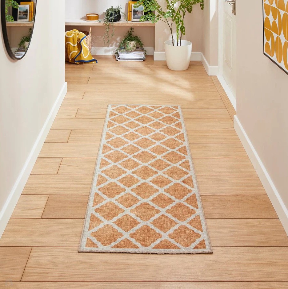 Washable Coral H1063 Yellow Rug - Image 5